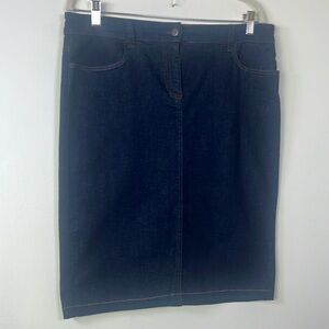 Eileen Fisher, dark denim skirt
